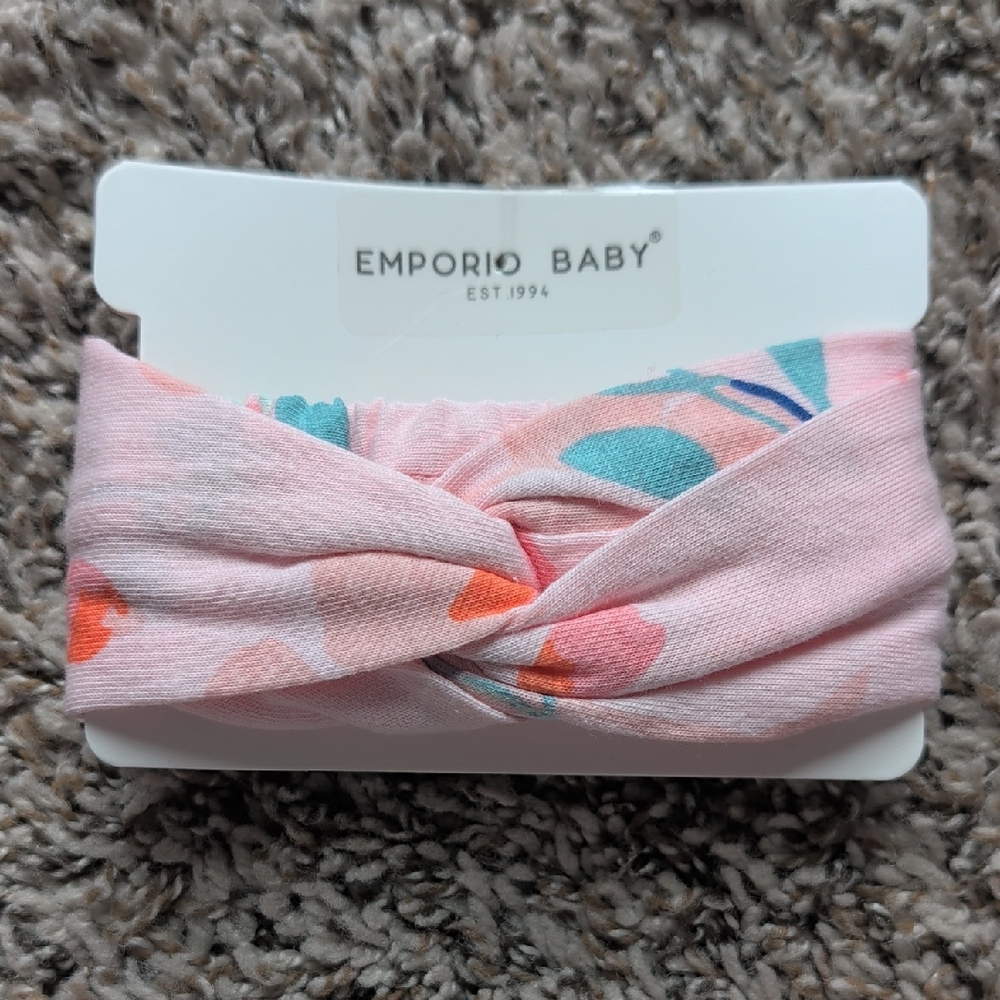 Pink and Blue Floral Headband
